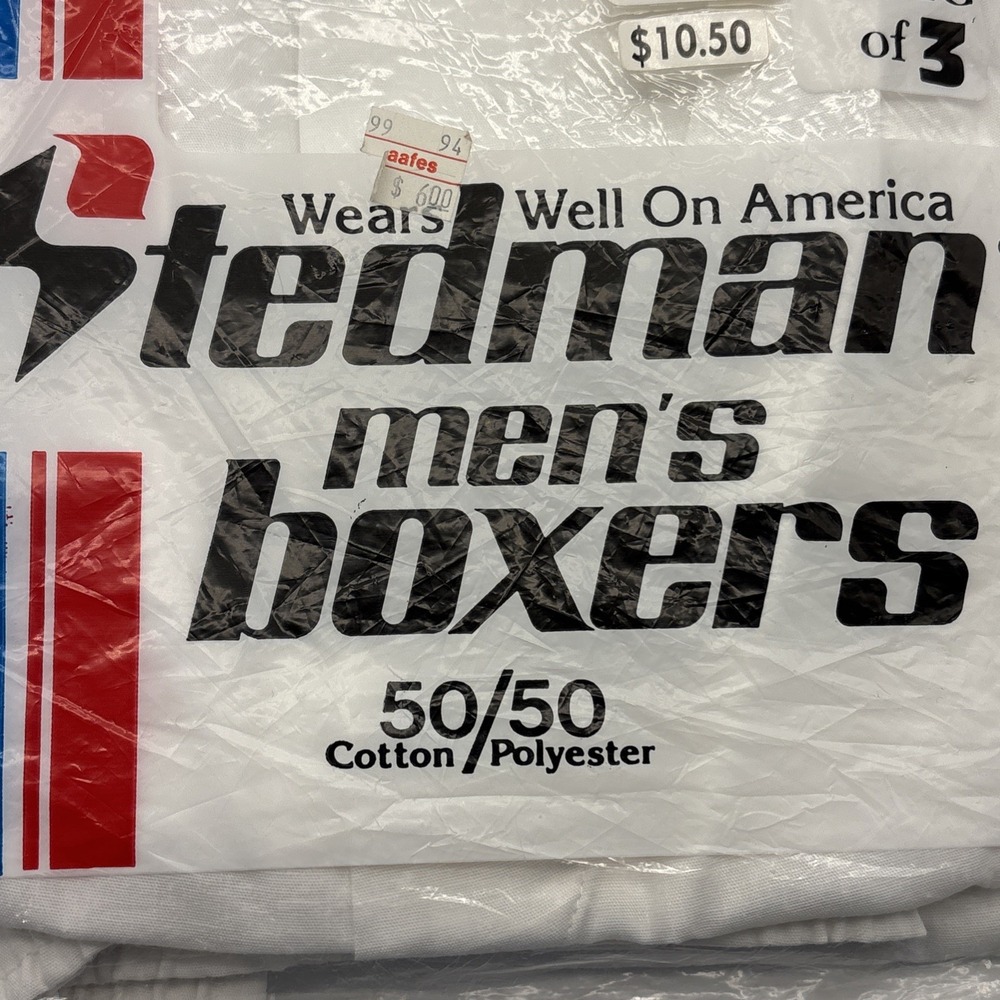 NOS Vtg Mens 38 Stedman Boxers Shorts 50/50 Size 38 Made in USA Underwear - Picture 2 of 7